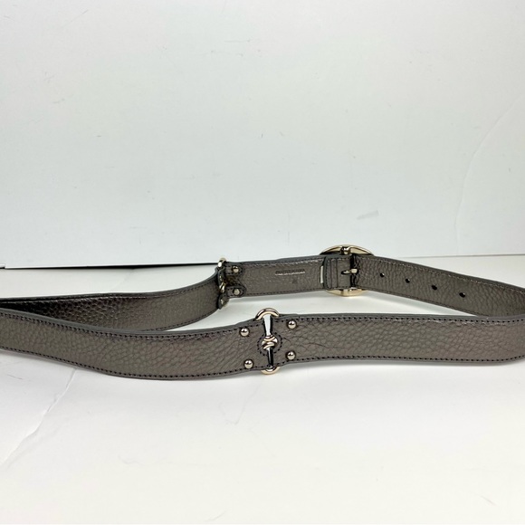 Cole Haan metallic Pebble Leather belt Womens - Picture 3 of 10